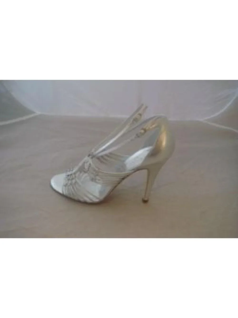 Chanel Silver Knotted Leather CC Ankle Strap Sandals Size 39 - New In Box